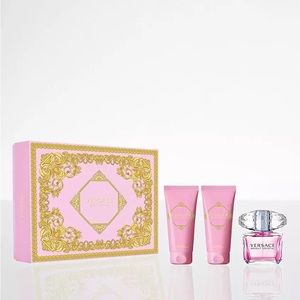 NEW Versace Bright Crystal 3pc Set Perfume, Shower Gel & Lotion 50ml/1.7oz Each